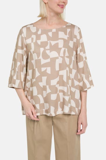 GANT Blusenshirt beige gemustert