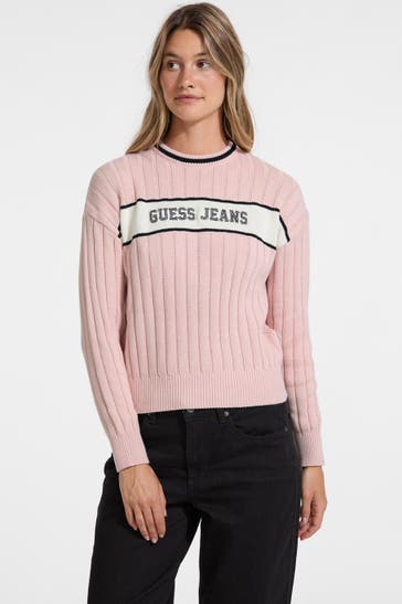 GUESS Strickpullover puderrosa