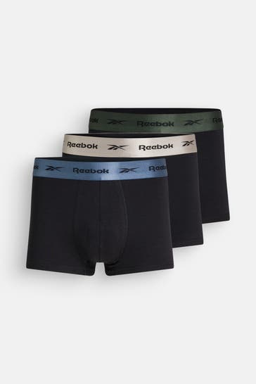 REEBOK 3er-Pack Boxer Trunks schwarz