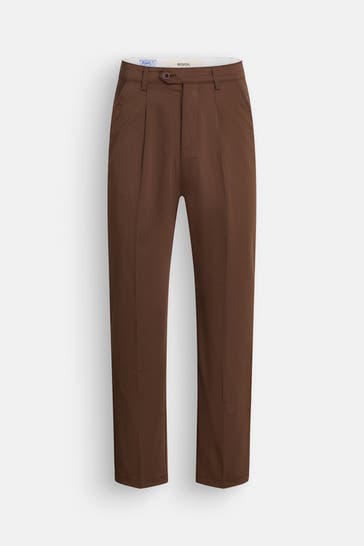 ROUGH. Stoffhose braun