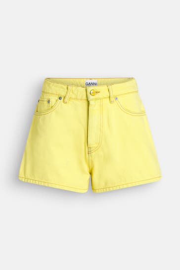 GANNI Jeansshorts gelb
