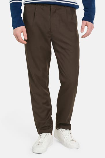 SAMSØE & SAMSØE Wollmix-Stoffhose braun