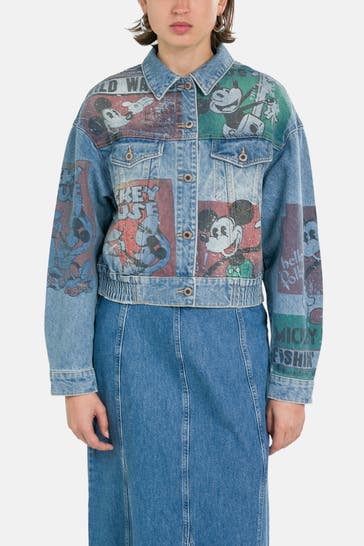 DESIGUAL Jeansjacke 'Vintage' gemustert