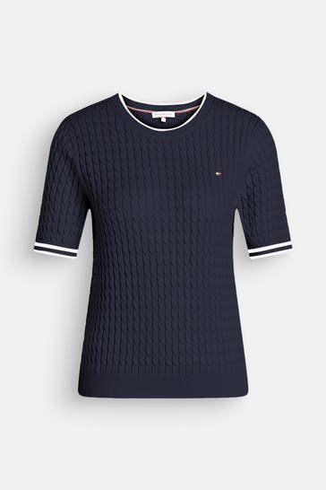 TOMMY HILFIGER Strickshirt nachtblau