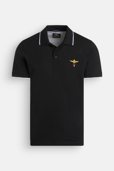AERONAUTICA MILITARE Polo-Shirt schwarz