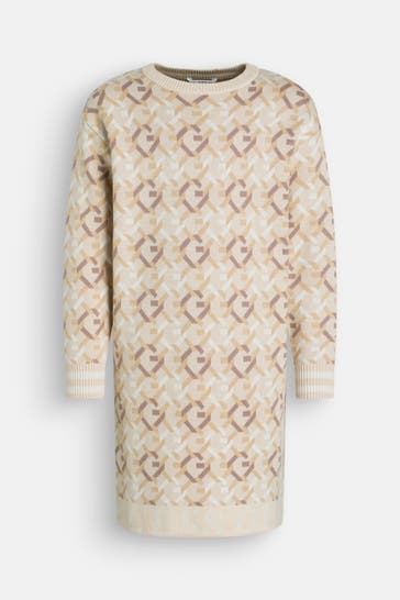 GUESS Strickkleid beige gemustert