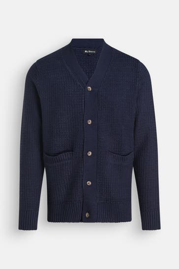 BEN SHERMAN Strickjacke dunkelblau