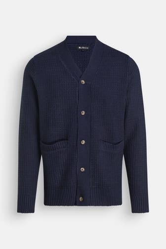 BEN SHERMAN Strickjacke dunkelblau