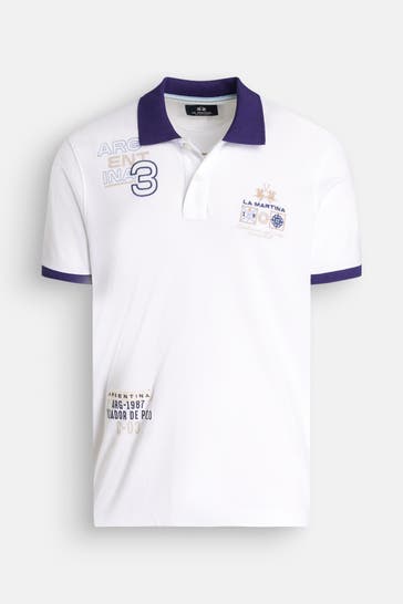 LA MARTINA Polo-Shirt weiß