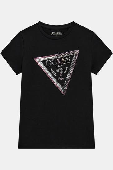GUESS T-Shirt schwarz