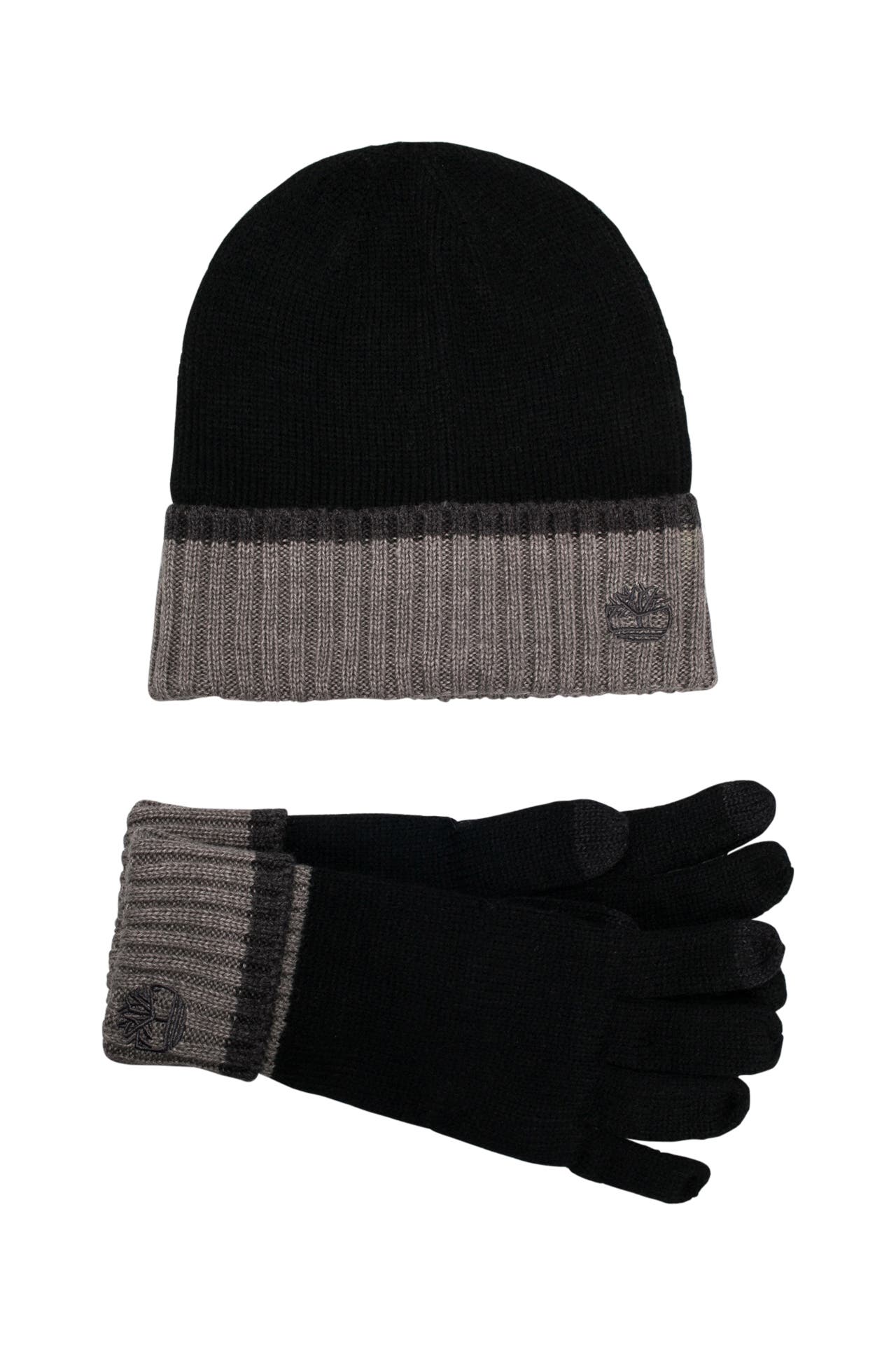 TIMBERLAND Set: Handschuhe und Strickmütze mehrfarbig, Bild 1