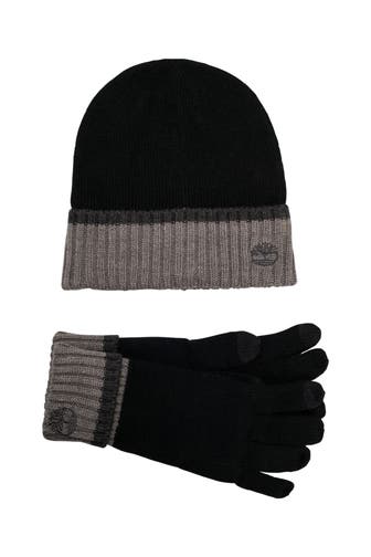 TIMBERLAND Set: Handschuhe und Strickmütze mehrfarbig