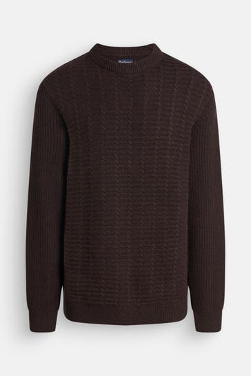 BARBOUR Wollmix-Pullover 'Cleveland' dunkelbraun