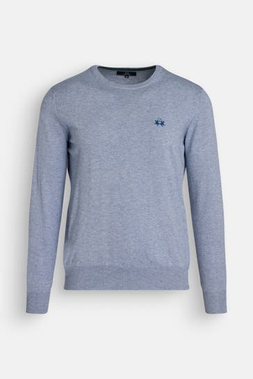 LA MARTINA Strickpullover hellblau