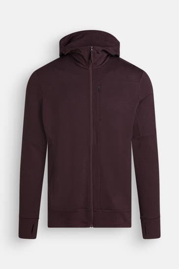 ICEBREAKER Woll-Sweatjacke dunkelbraun