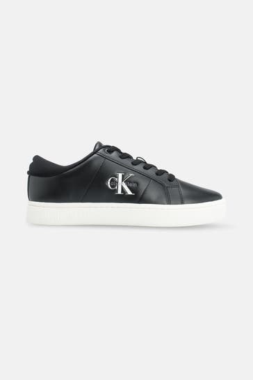 CALVIN KLEIN Leder-Sneaker schwarz
