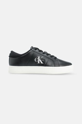 CALVIN KLEIN Leder-Sneaker schwarz