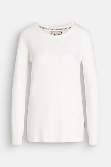 BARBOUR Wollmixpullover ecru