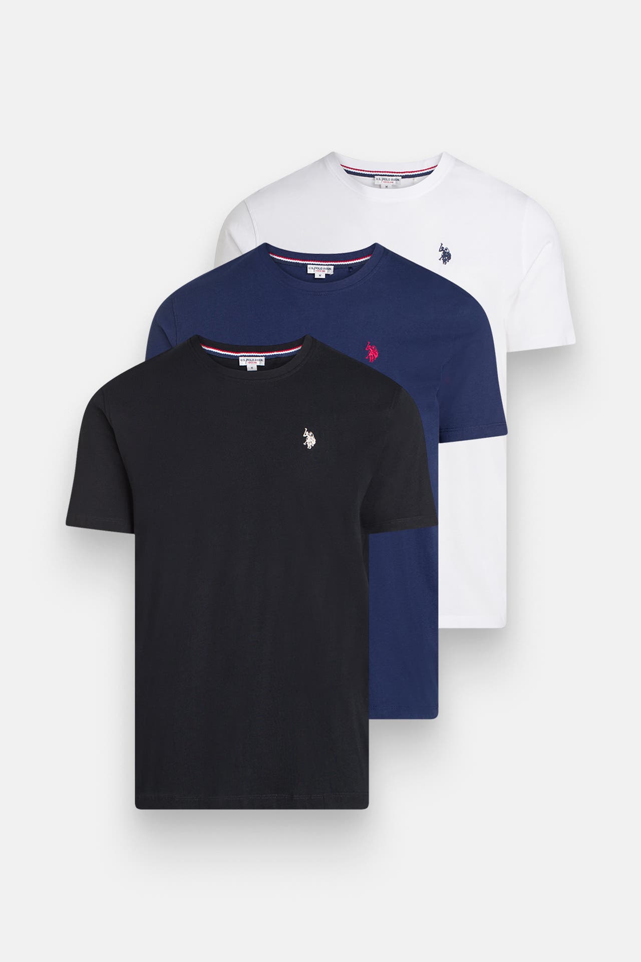 U.S. POLO ASSN. T-Shirt 3er Pack weiß-dunkelblau-schwarz, Bild 1