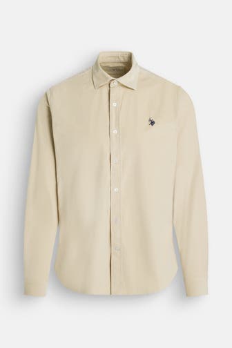 U.S. POLO ASSN. Cord-Hemd creme