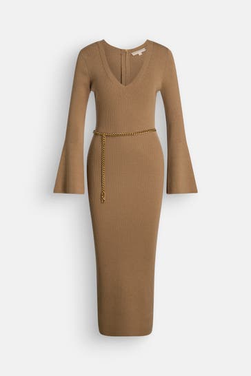 MICHAEL MICHAEL KORS Strickkleid camel
