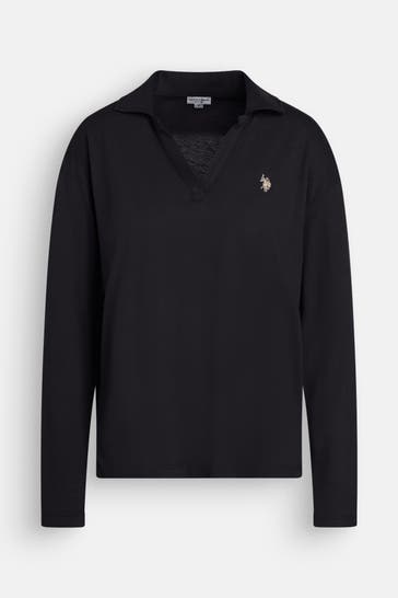 U.S. POLO ASSN. Longsleeve 'Alisa' schwarz