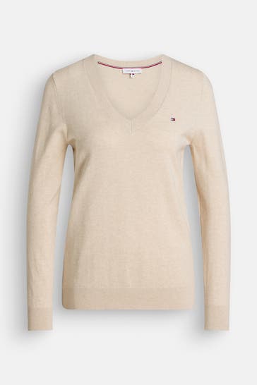 TOMMY HILFIGER Strickpullover sand
