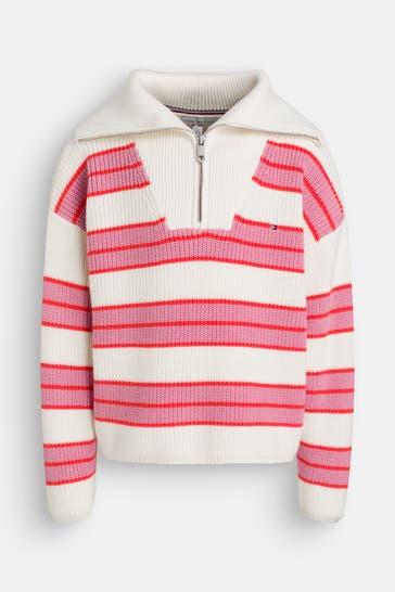 TOMMY HILFIGER Strick-Troyer gemustert