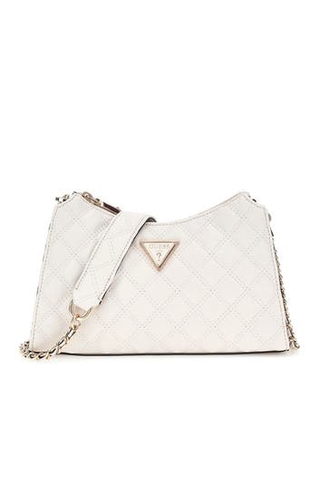 GUESS Schultertasche 'Giully' weiß