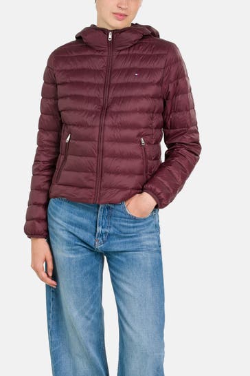 TOMMY HILFIGER Light-Daunenjacke weinrot