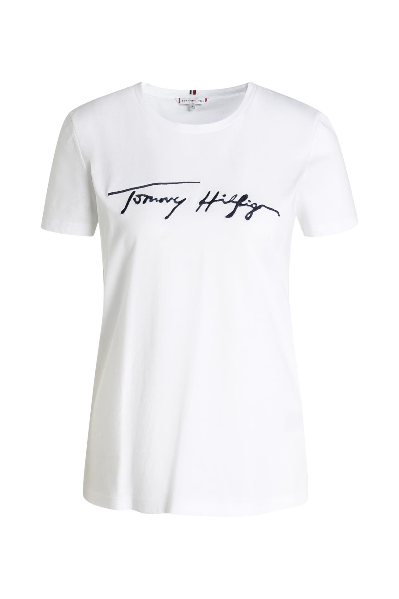 Elegantes Tommy Hilfiger T Shirt Weiss Bild
