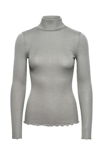 ROSEMUNDE Seidenmix-Longsleeve grau