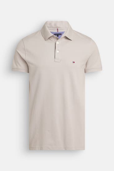 TOMMY HILFIGER - Polo-Shirt steingrau