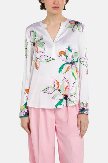 HERZENSANGELEGENHEIT Seidenmix-Blusenshirt floral