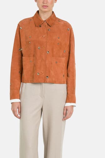 LUISA CERANO Lederjacke orange