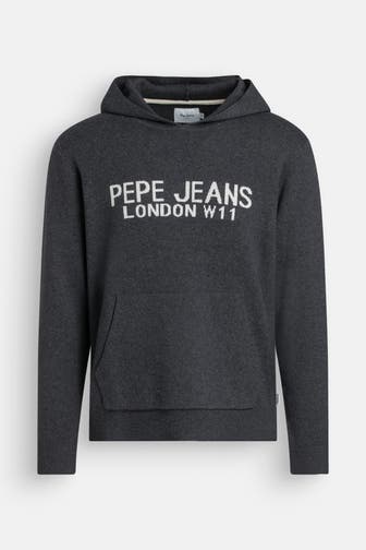 PEPE JEANS Wollmix-Strickpullover 'Carson' dunkelgrau