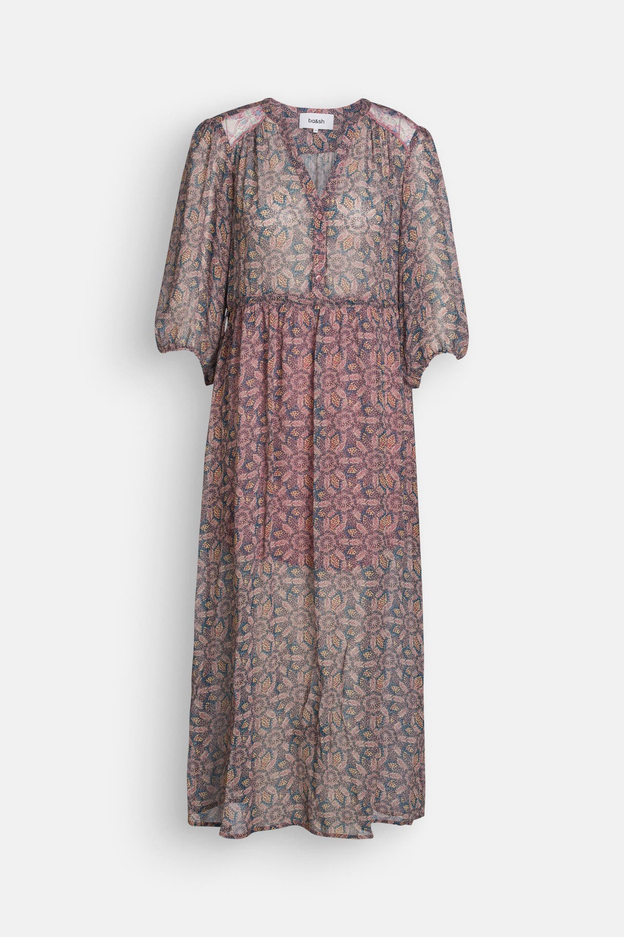 BA&SH Midikleid gemustert, Bild 1