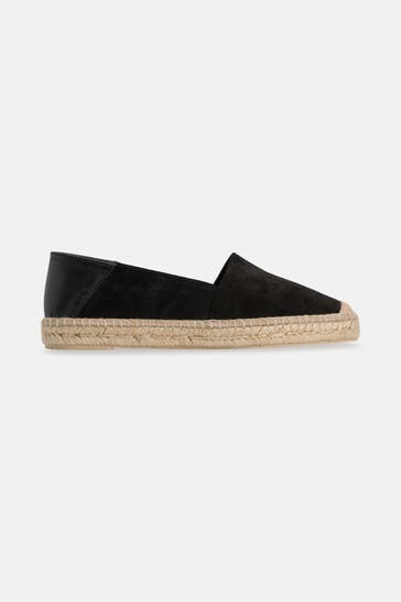 GEOX Leder-Espadrilles schwarz
