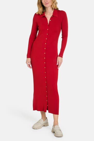 TOMMY HILFIGER Maxikleid rot