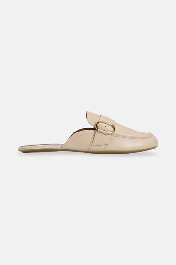 GEOX Leder-Slides 'Palmaria' beige