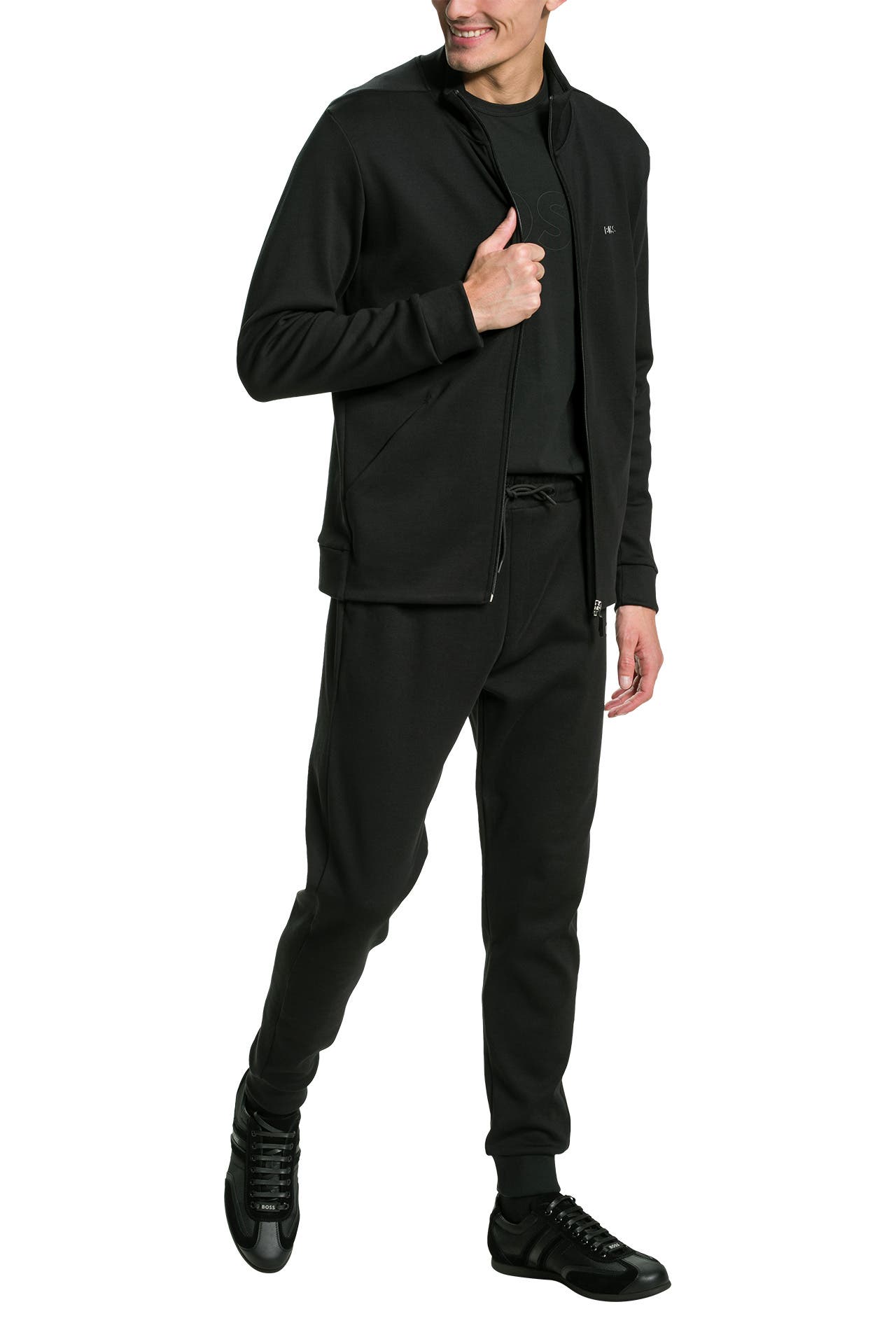 BOSS GREEN Sweatjacke 'Skaz' schwarz, Bild 1