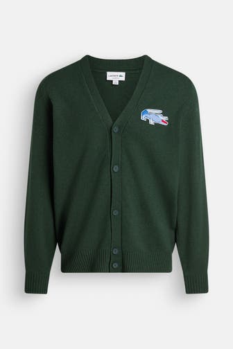 LACOSTE Wolljacke dunkelgrün