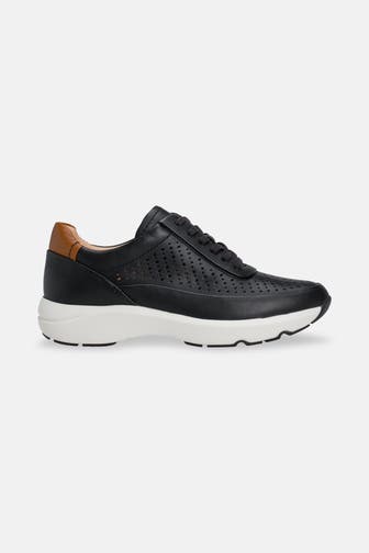 CLARKS Leder-Sneaker 'Tivoli Grace' schwarz
