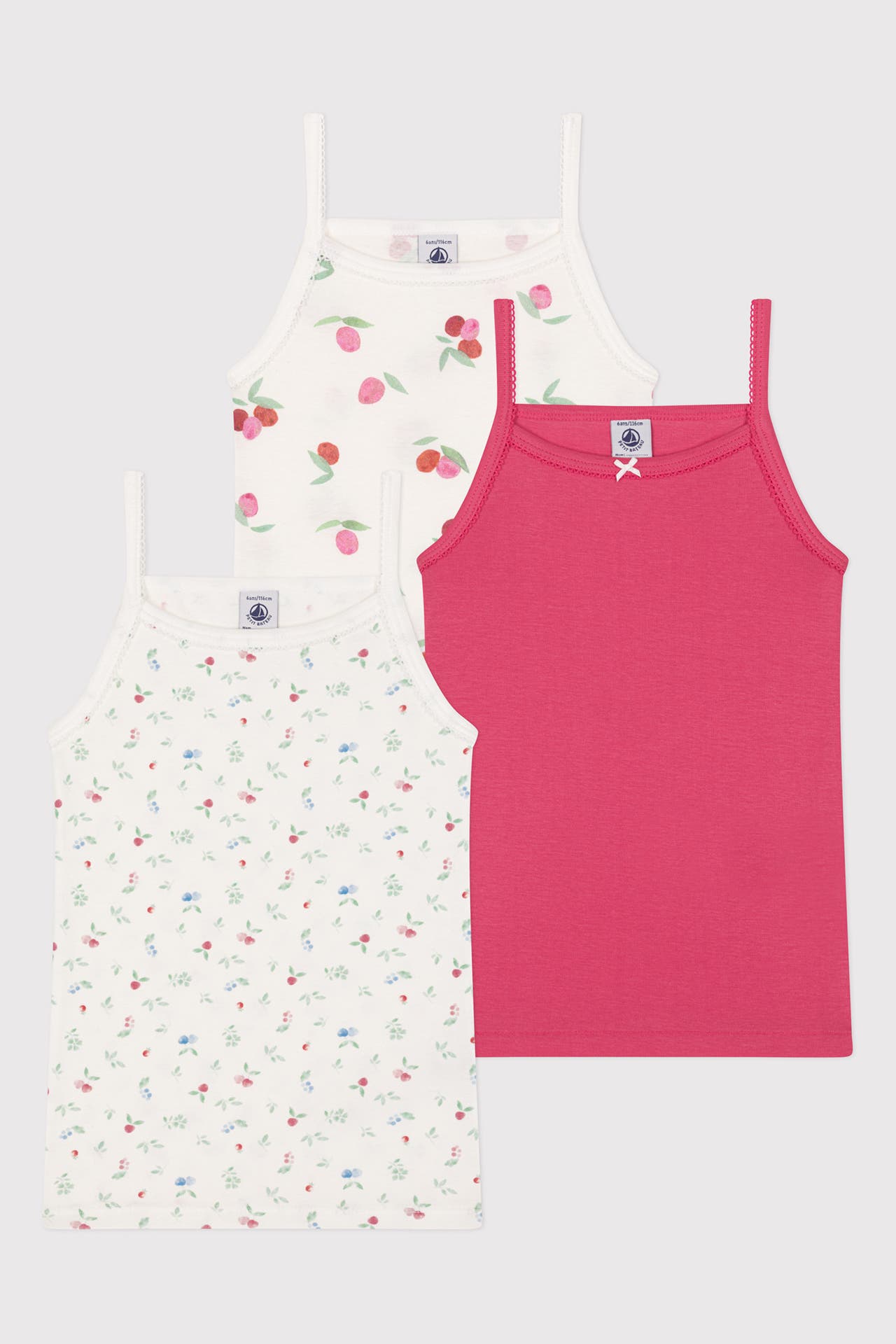 PETIT BATEAU 3er-Pack Unterhemden gemustert, Bild 1