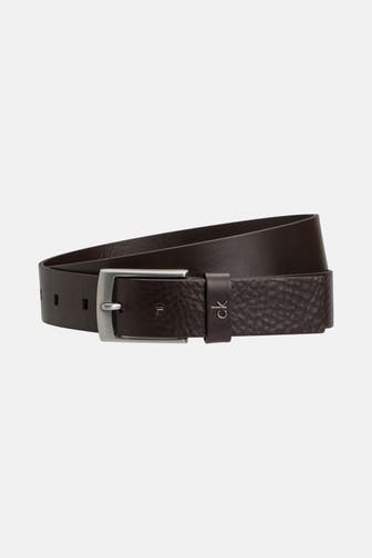 CALVIN KLEIN Ledergürtel dunkelbraun