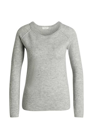 ROSEMUNDE Wollmix-Pullover hellgrau