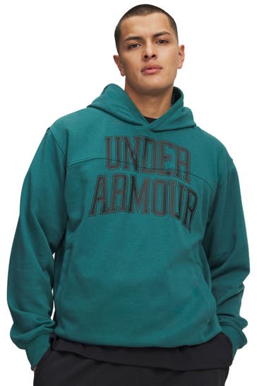 UNDER ARMOUR 'Rival' petrol-coloured Hoodie