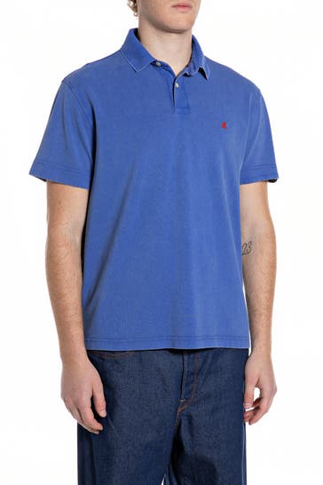 REPLAY Polo-Shirt blau