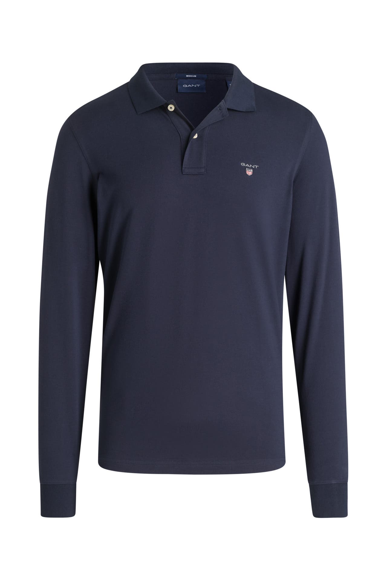 GANT Langarm-Polo dunkelblau, Bild 1
