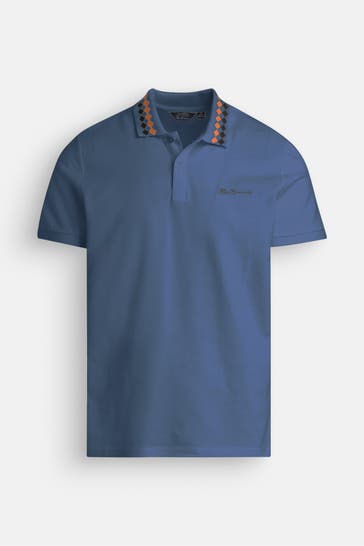 BEN SHERMAN Polo-Shirt graublau